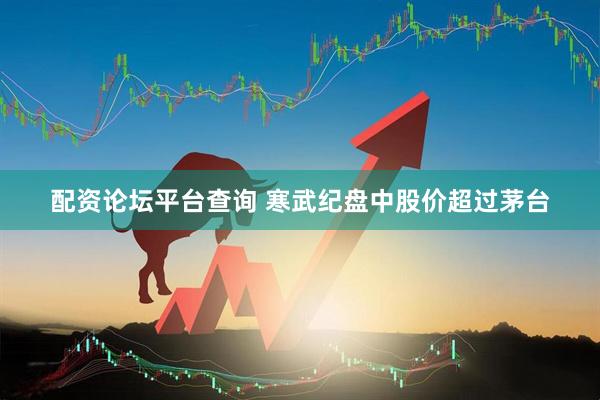 配资论坛平台查询 寒武纪盘中股价超过茅台